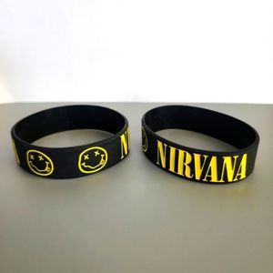 Nirvana Rubber Bracelet Wristband rock band logo  Kurt Cobain  music Bra…